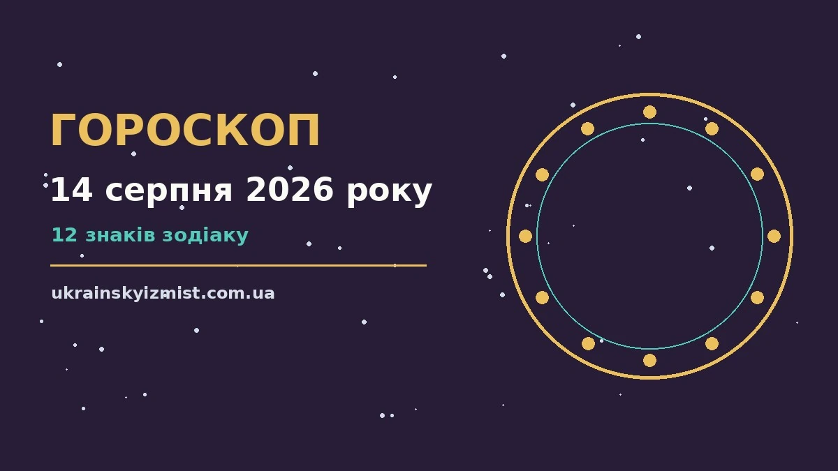 Гороскоп на 14 серпня 2026 року: головні підказки дня про можливості й обережність