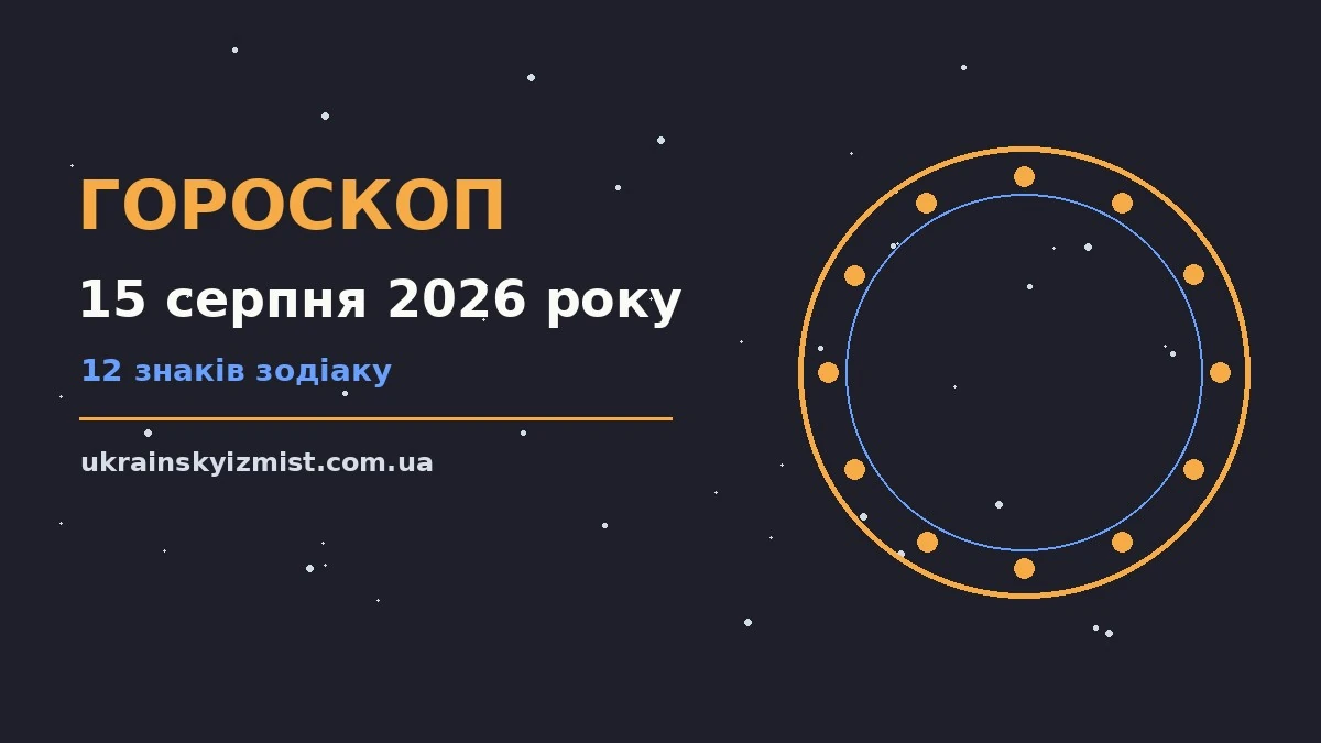 Гороскоп на 15 серпня 2026 року: головні підказки дня про можливості й обережність