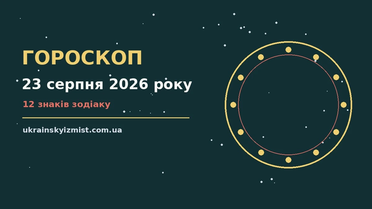 Гороскоп на 23 серпня 2026 року: головні підказки дня про можливості й обережність