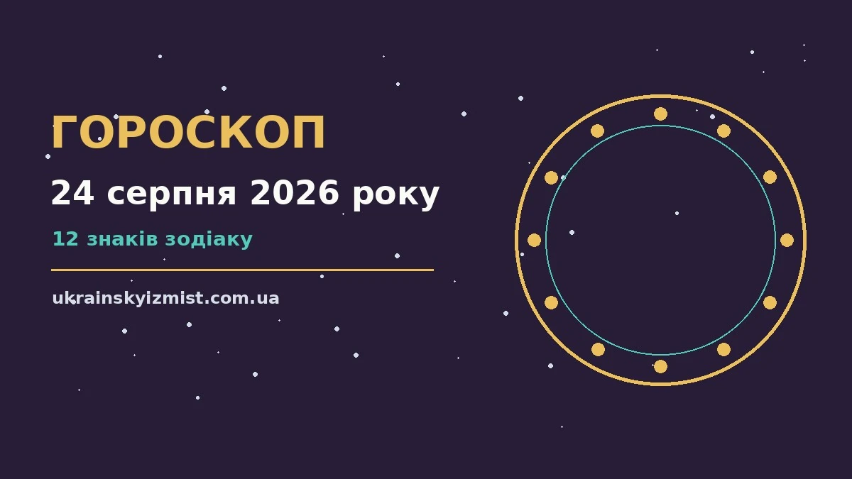 Гороскоп на 24 серпня 2026 року: головні підказки дня про можливості й обережність
