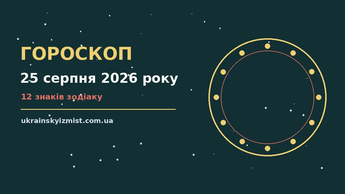 Гороскоп на 25 серпня 2026 року: головні підказки дня про можливості й обережність